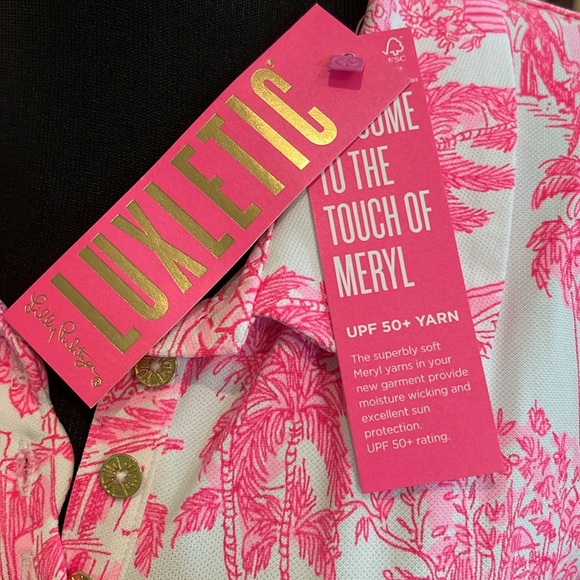 NWT Lilly Pulitzer Frida Scallop Polo Dress PB Anniversary Toile Size L - Picture 7 of 7